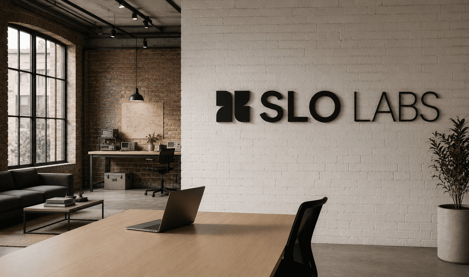 Luke Stynes, founder of Slo Labs, in the studio